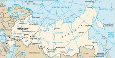 Rusko - Zdroj: CIA - The World Factbook